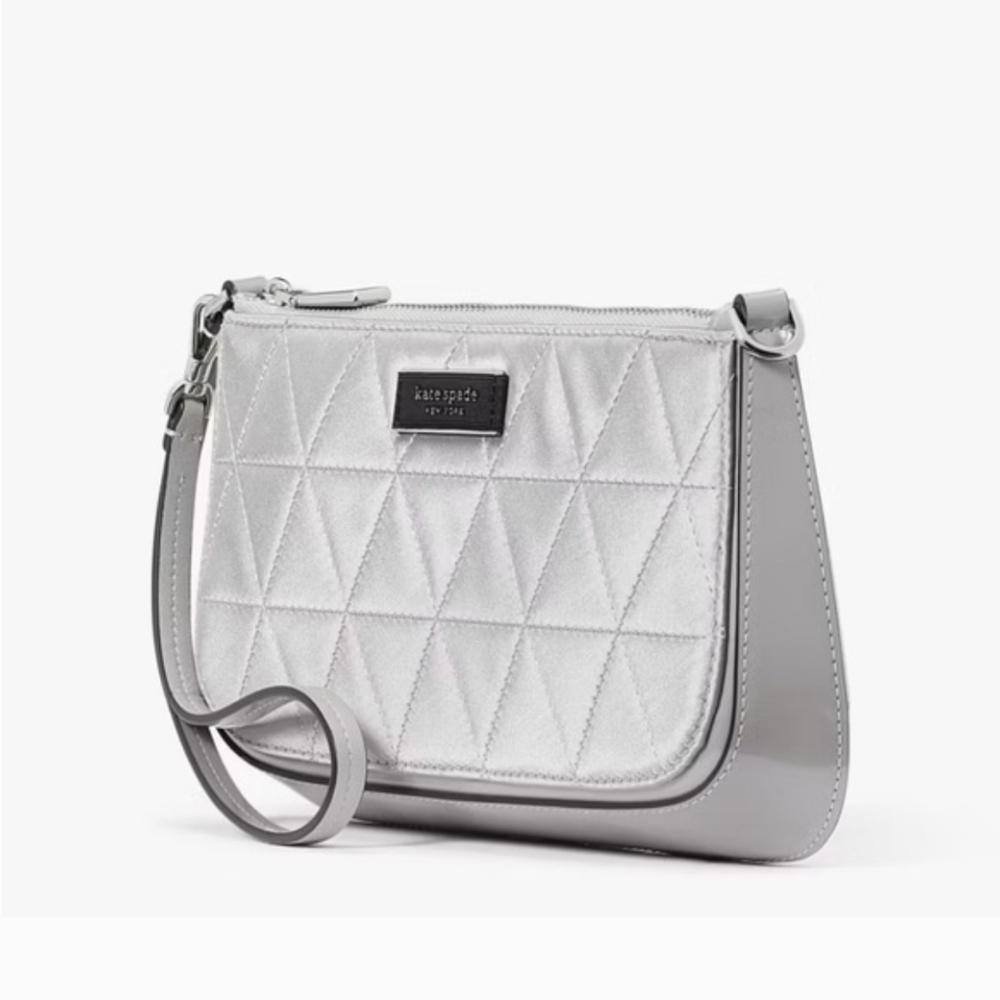 Kate Spade Nwot Sam Icon Quilted Satin Mini Pochette - Picture 5 of 14